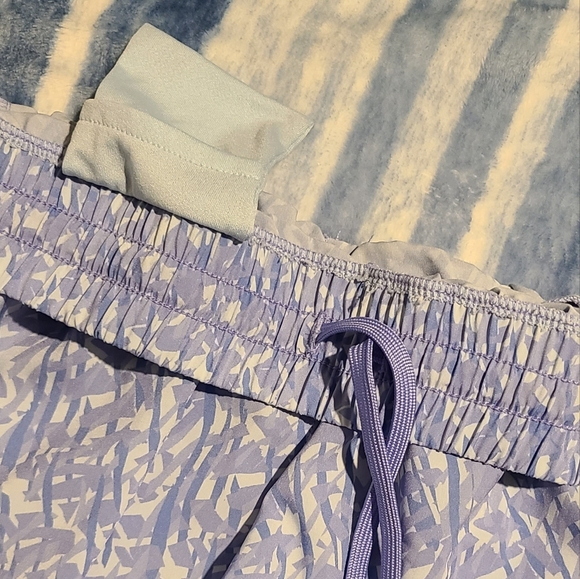 Light Purple Patterned Athletic Shorts - Picture 3 of 3